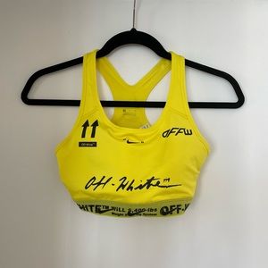 Off-White x Nike Yellow Sports Bra